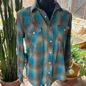 Heavy Flannel western snap shirt